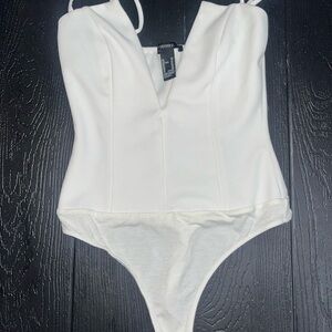 Forever 21 White Bodysuit Blouse